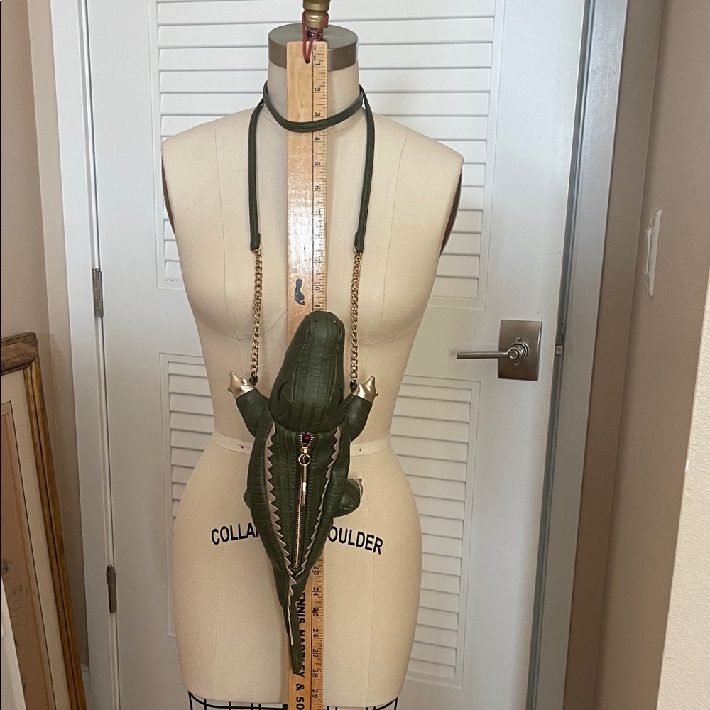 Betsey Johnson Olive Alligator Bag